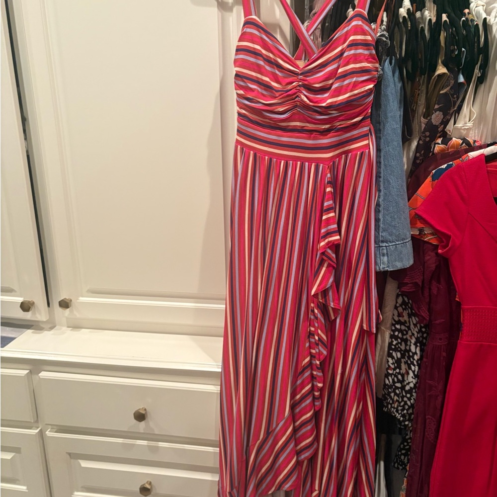 Anthropologie Multicolor Striped Maxi Dress